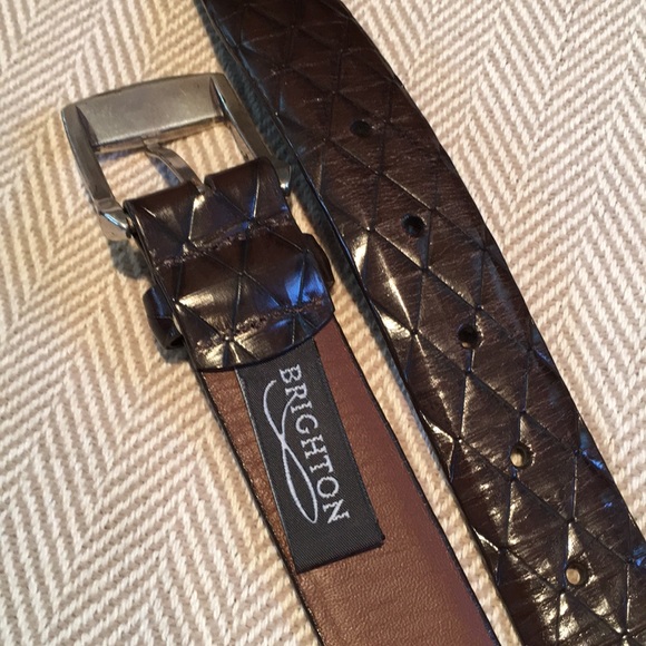 Brighton brown textured leather belt size 32” - Picture 5 of 8